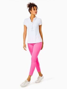 NWT Lilly Pulitzer UPF 50+ Luxletic® Corso Pant in Aura Pink, Sz 2